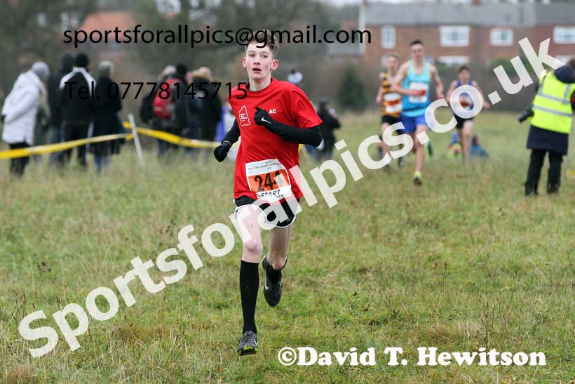 Boys under-15s, 2021 North Eastern Cross Country Championships, Sedgefield. Photo: David T. Hewitson/Sports for All Pics